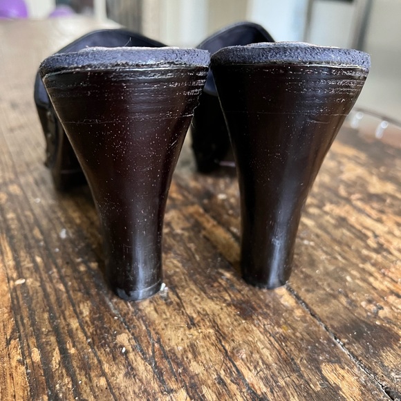 Seychelles platform Clogs Embroidery and Leather Floral Mules 4 inch Heels Sz 10 - Picture 8 of 8